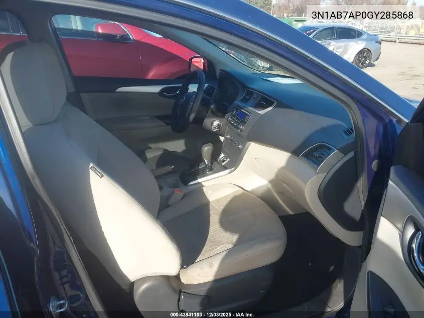 3N1AB7AP0GY285868 2016 Nissan Sentra S