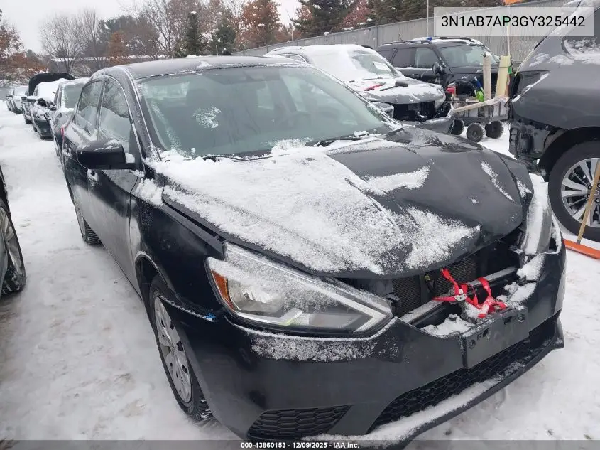 3N1AB7AP3GY325442 2016 Nissan Sentra Sv