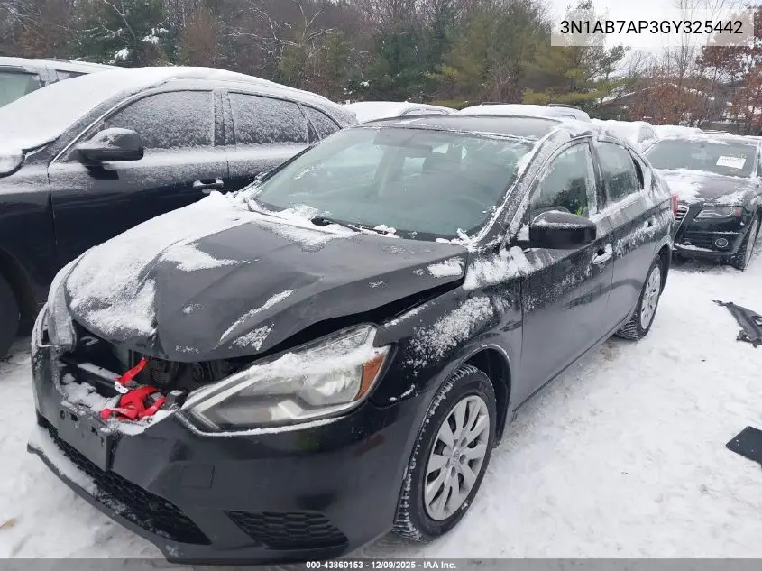 3N1AB7AP3GY325442 2016 Nissan Sentra Sv