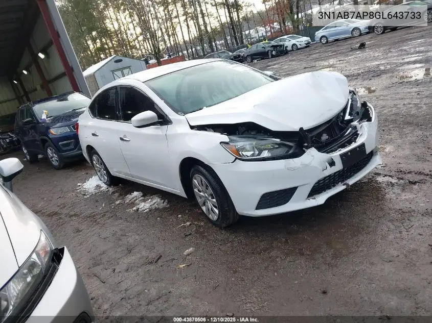 3N1AB7AP8GL643733 2016 Nissan Sentra Fe+ S/S/Sl/Sr/Sv