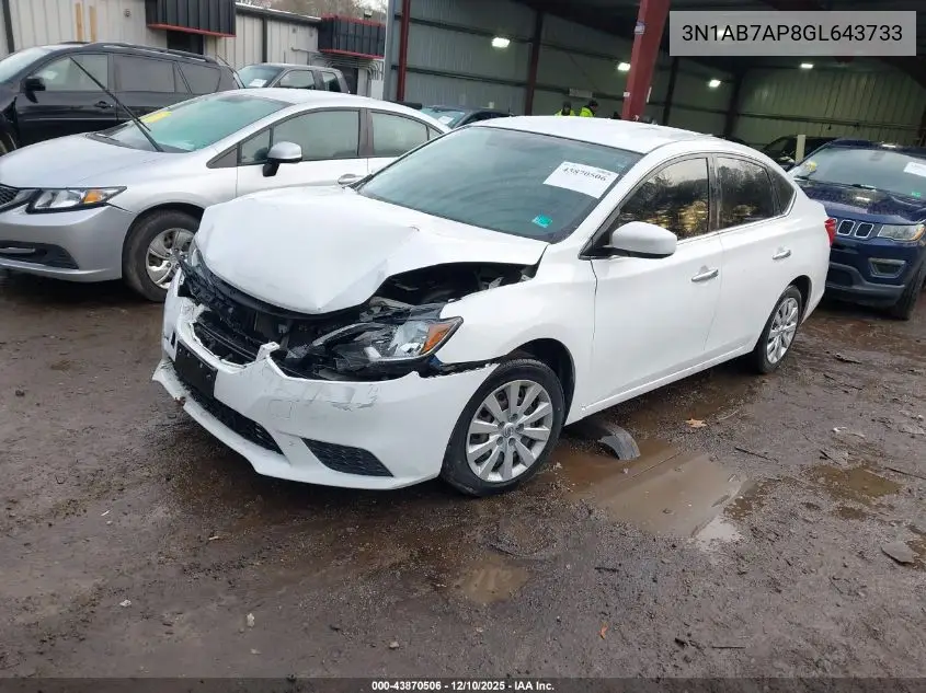 3N1AB7AP8GL643733 2016 Nissan Sentra Fe+ S/S/Sl/Sr/Sv