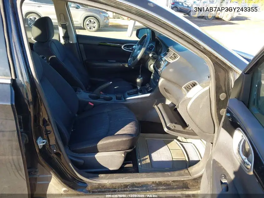 3N1AB7AP3GY243355 2016 Nissan Sentra Sv