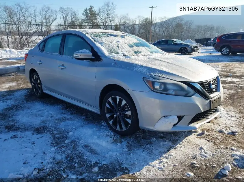 3N1AB7AP6GY321305 2016 Nissan Sentra Sr