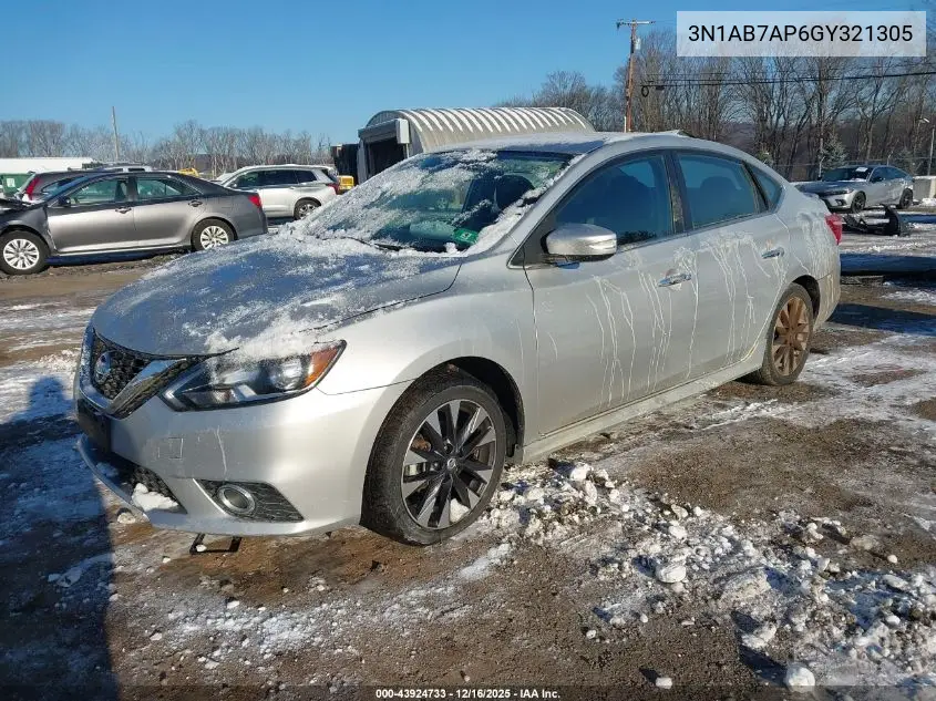 3N1AB7AP6GY321305 2016 Nissan Sentra Sr