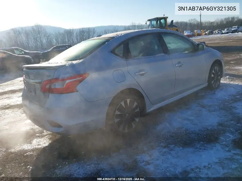 3N1AB7AP6GY321305 2016 Nissan Sentra Sr