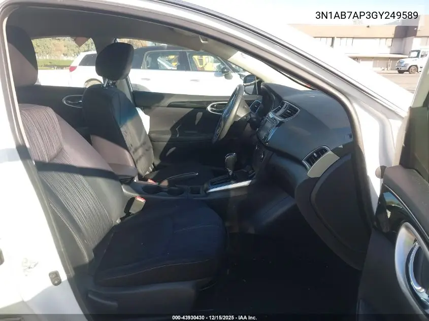 3N1AB7AP3GY249589 2016 Nissan Sentra Sv