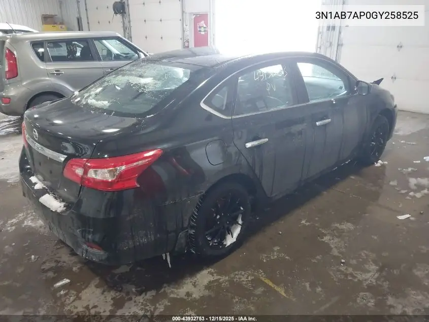 3N1AB7AP0GY258525 2016 Nissan Sentra S