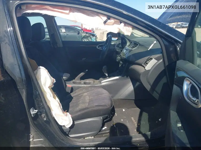 3N1AB7APXGL661098 2016 Nissan Sentra Sv