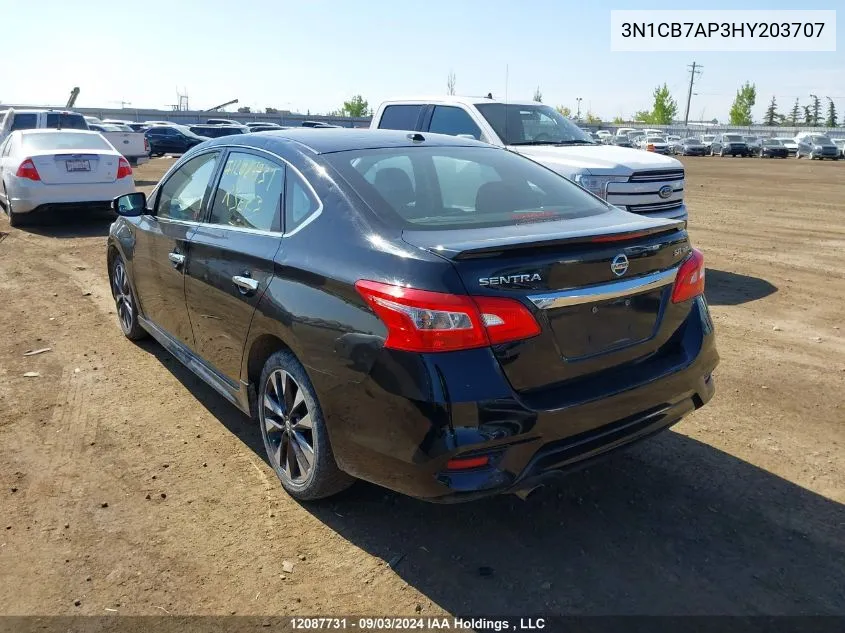 2017 Nissan Sentra Sr Turbo/Nismo VIN: 3N1CB7AP3HY203707 Lot: 12087731