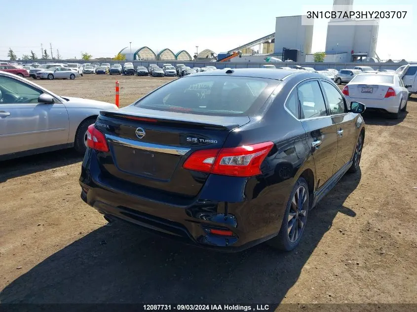 2017 Nissan Sentra Sr Turbo/Nismo VIN: 3N1CB7AP3HY203707 Lot: 12087731