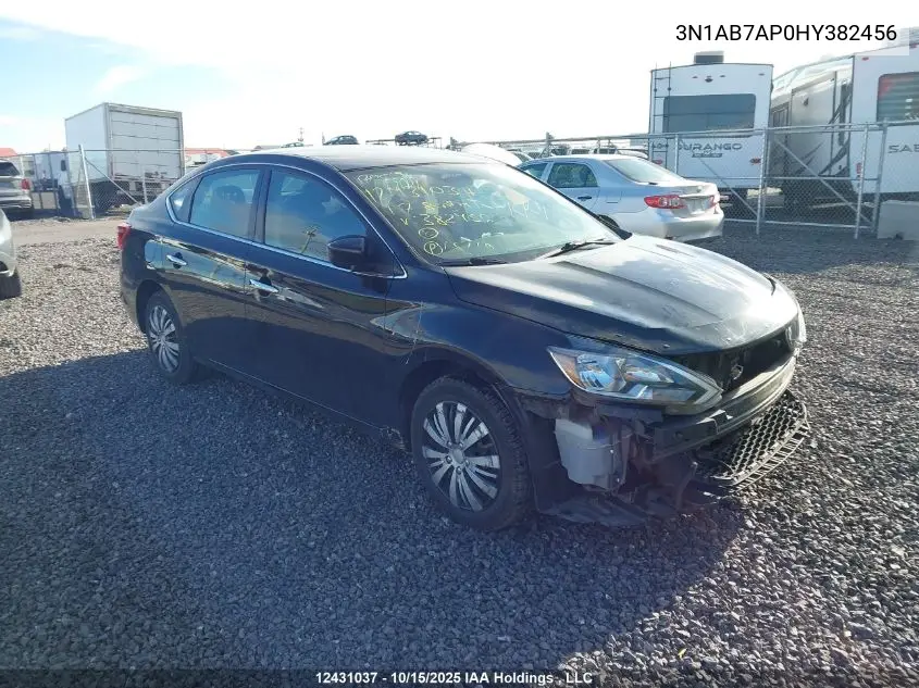 3N1AB7AP0HY382456 2017 Nissan Sentra 1.8 S/1.8 Sl/1.8 Sv