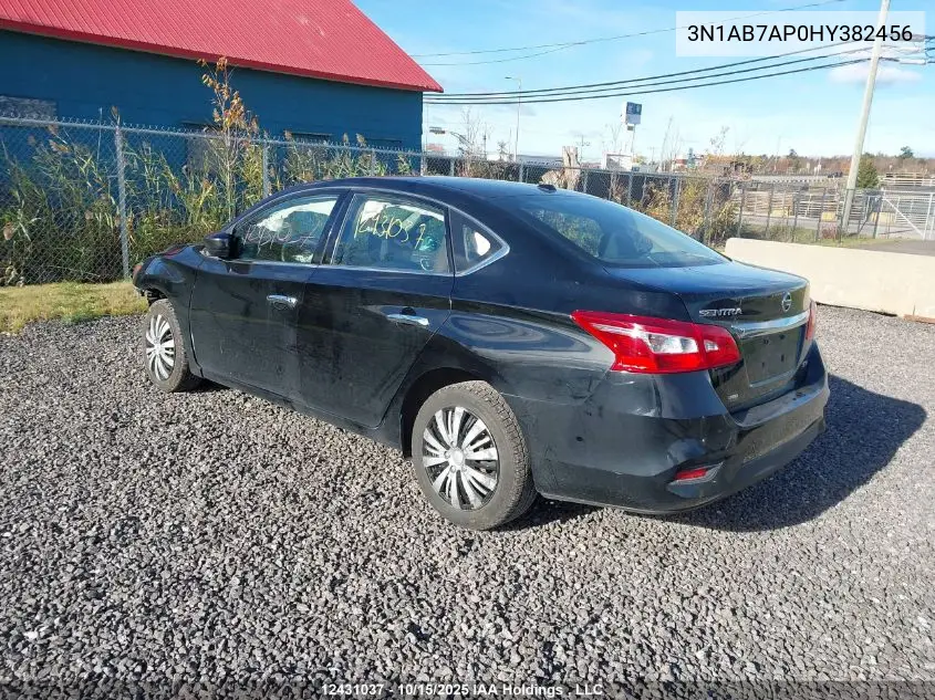 3N1AB7AP0HY382456 2017 Nissan Sentra 1.8 S/1.8 Sl/1.8 Sv
