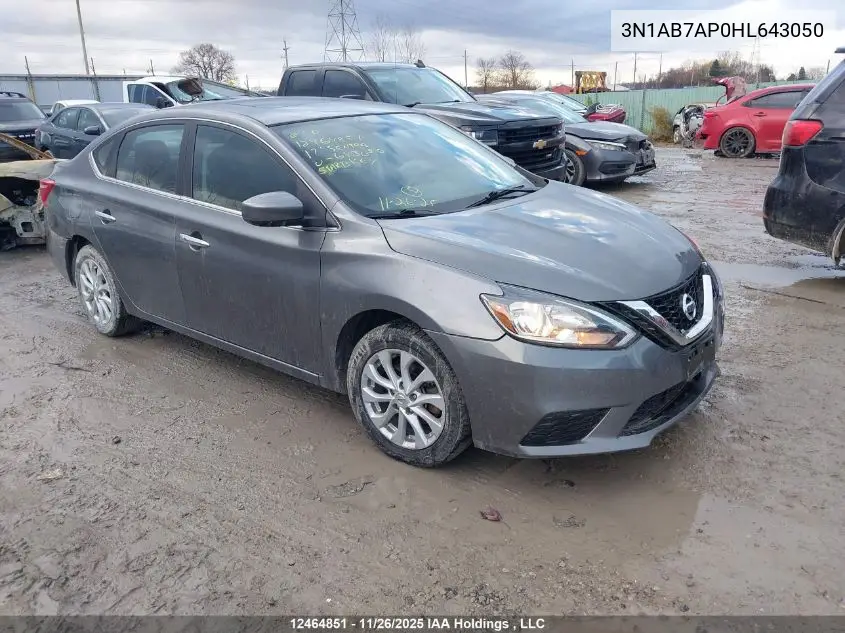 3N1AB7AP0HL643050 2017 Nissan Sentra 1.8 S/1.8 Sl/1.8 Sv