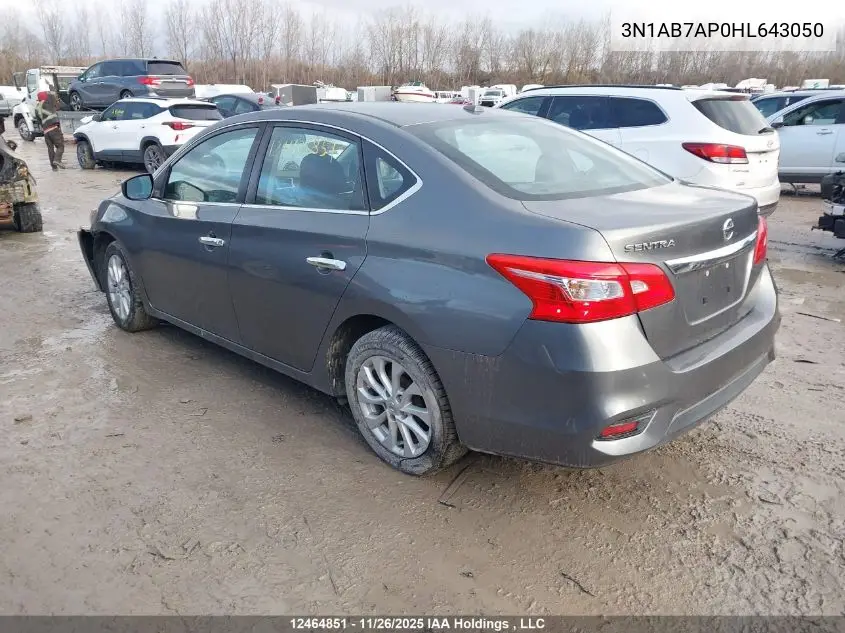 3N1AB7AP0HL643050 2017 Nissan Sentra 1.8 S/1.8 Sl/1.8 Sv