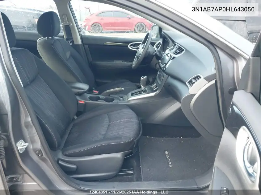 3N1AB7AP0HL643050 2017 Nissan Sentra 1.8 S/1.8 Sl/1.8 Sv