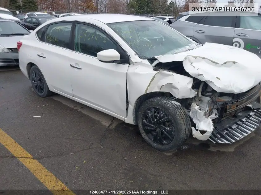 3N1AB7AP1HL636706 2017 Nissan Sentra 1.8 S/1.8 Sl/1.8 Sv