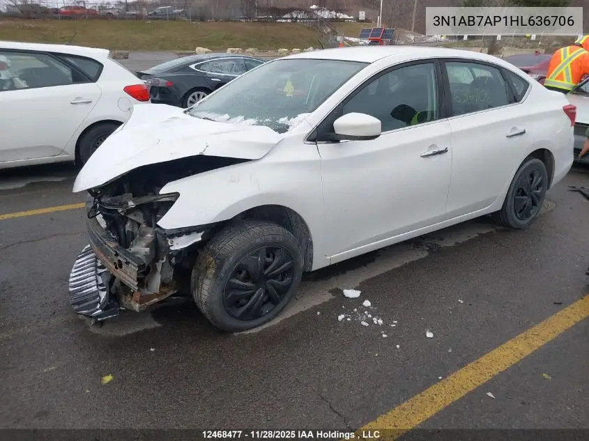 3N1AB7AP1HL636706 2017 Nissan Sentra 1.8 S/1.8 Sl/1.8 Sv