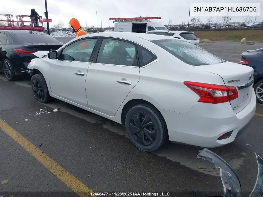 3N1AB7AP1HL636706 2017 Nissan Sentra 1.8 S/1.8 Sl/1.8 Sv