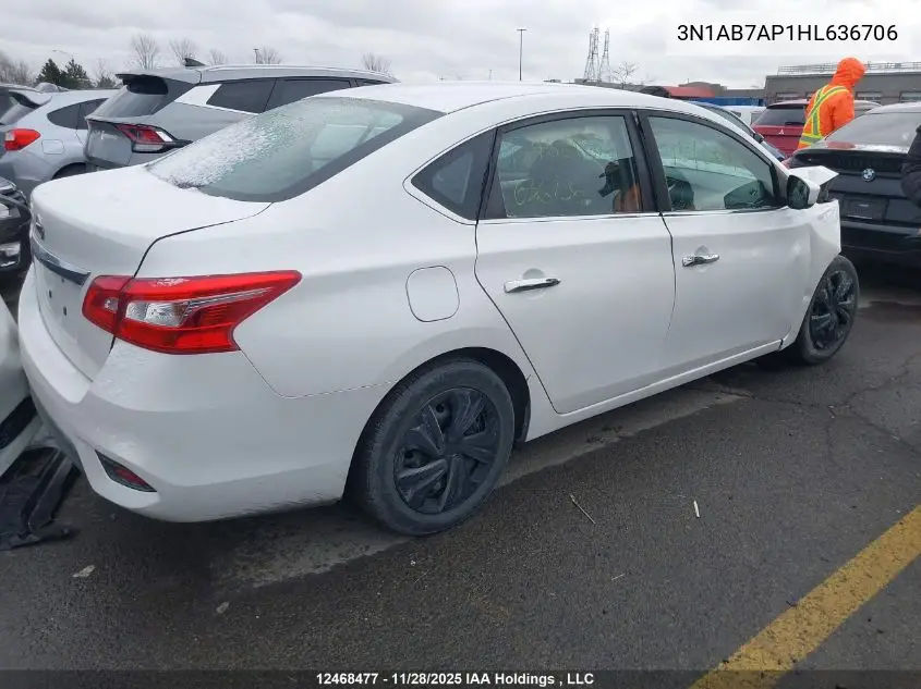 3N1AB7AP1HL636706 2017 Nissan Sentra 1.8 S/1.8 Sl/1.8 Sv