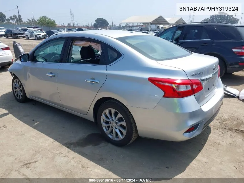 2017 Nissan Sentra Sv VIN: 3N1AB7AP9HY319324 Lot: 39618616