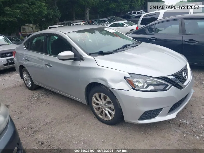 2017 Nissan Sentra S VIN: 3N1AB7AP0HY242052 Lot: 39629100