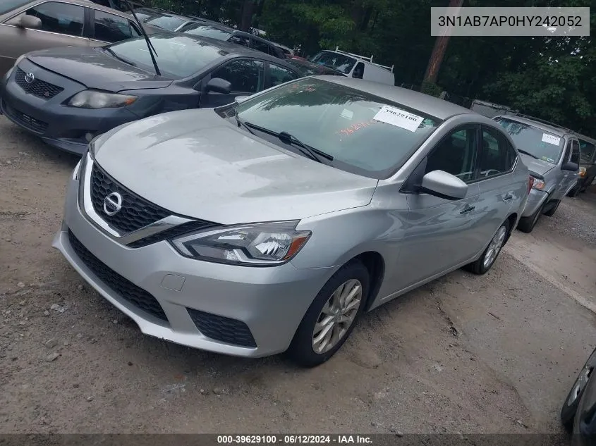 2017 Nissan Sentra S VIN: 3N1AB7AP0HY242052 Lot: 39629100