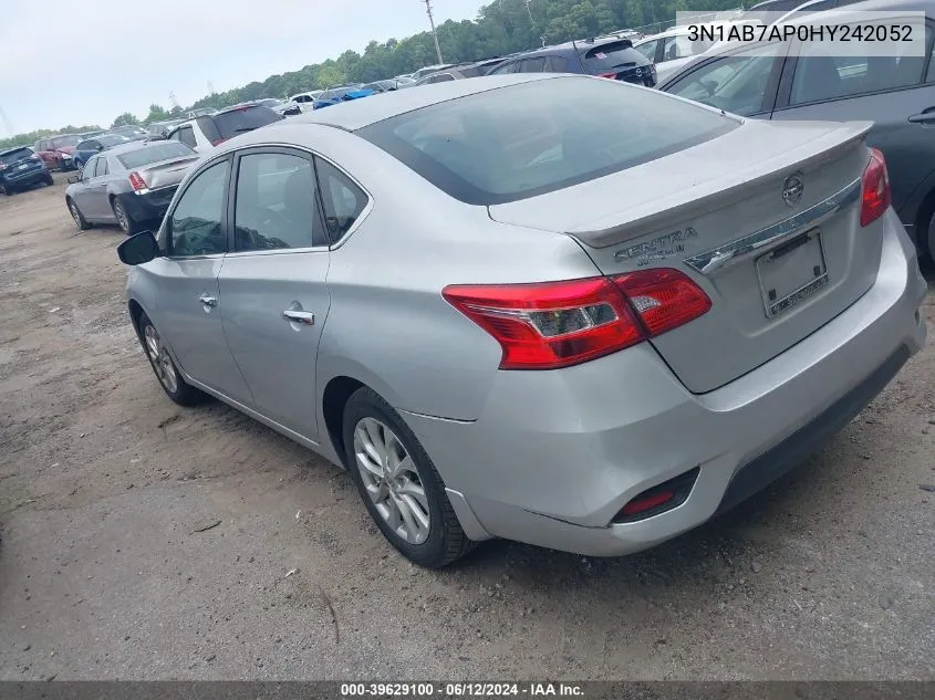 2017 Nissan Sentra S VIN: 3N1AB7AP0HY242052 Lot: 39629100