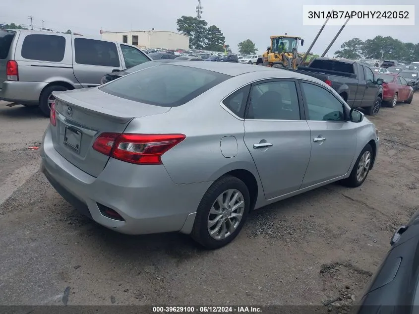 2017 Nissan Sentra S VIN: 3N1AB7AP0HY242052 Lot: 39629100