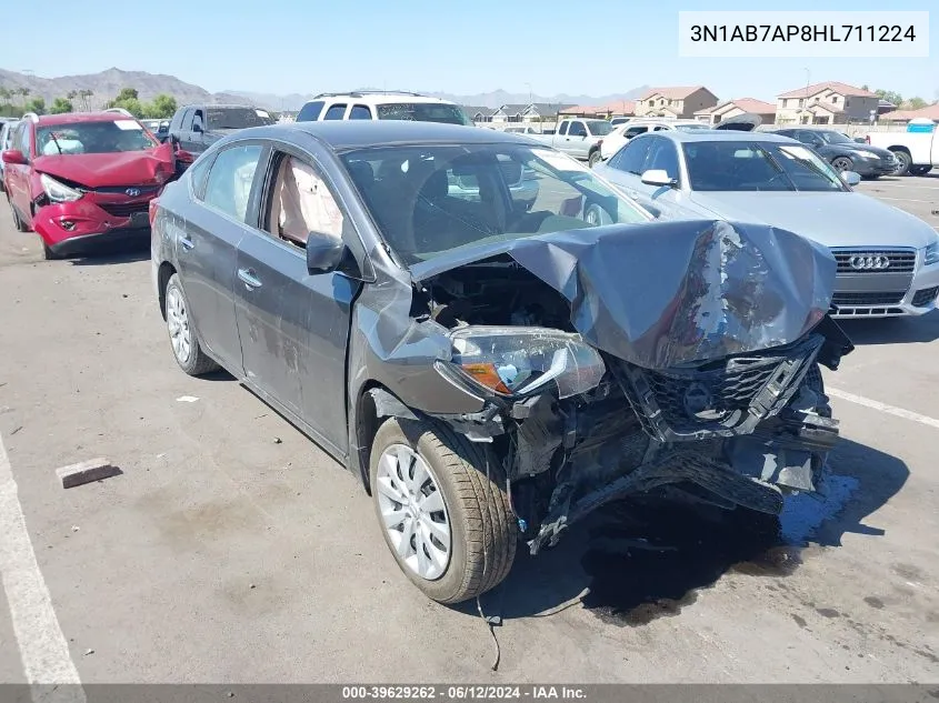 2017 Nissan Sentra Sv VIN: 3N1AB7AP8HL711224 Lot: 39629262