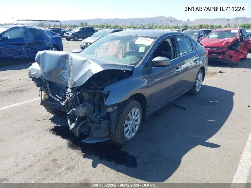 3N1AB7AP8HL711224 2017 Nissan Sentra Sv