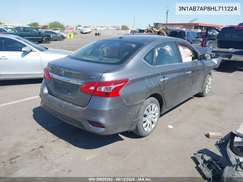 2017 Nissan Sentra Sv VIN: 3N1AB7AP8HL711224 Lot: 39629262