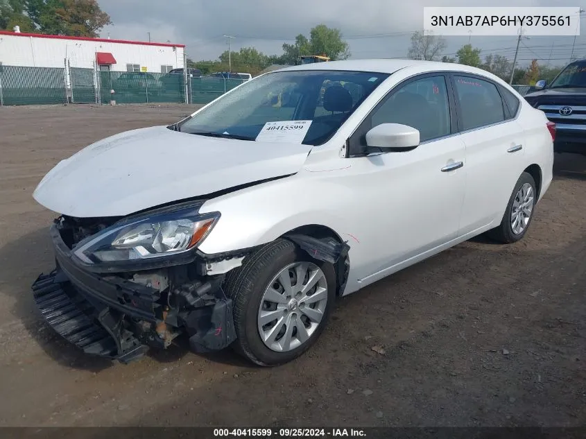 3N1AB7AP6HY375561 2017 Nissan Sentra Sv