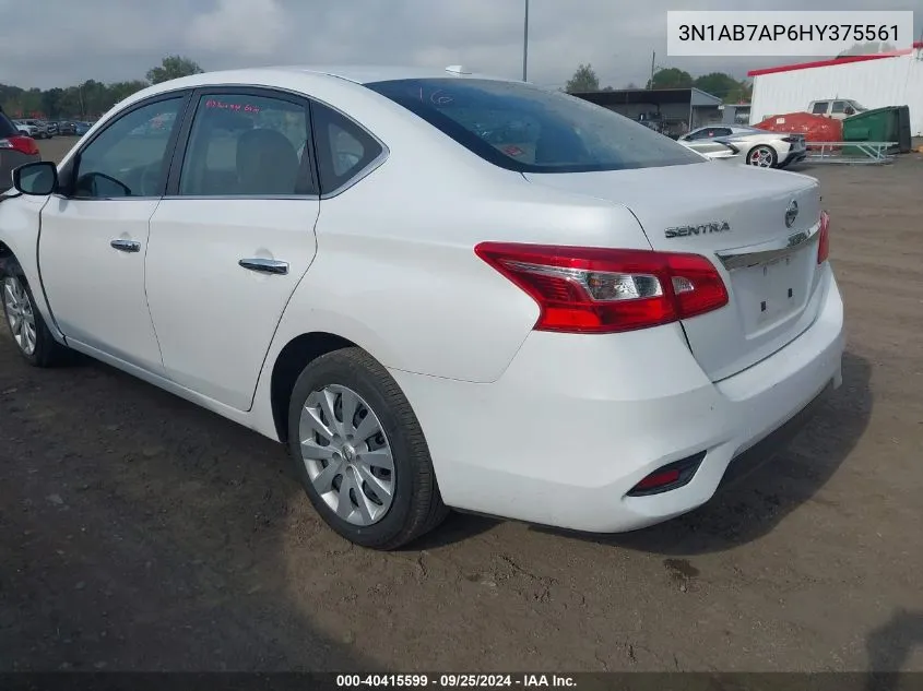 3N1AB7AP6HY375561 2017 Nissan Sentra Sv