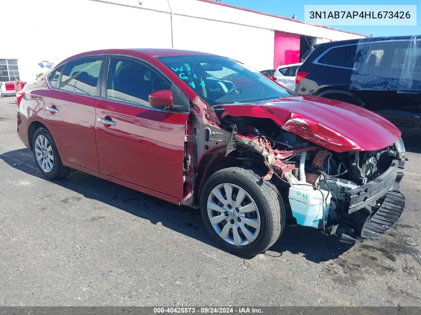 2017 Nissan Sentra Sv VIN: 3N1AB7AP4HL673426 Lot: 40425573