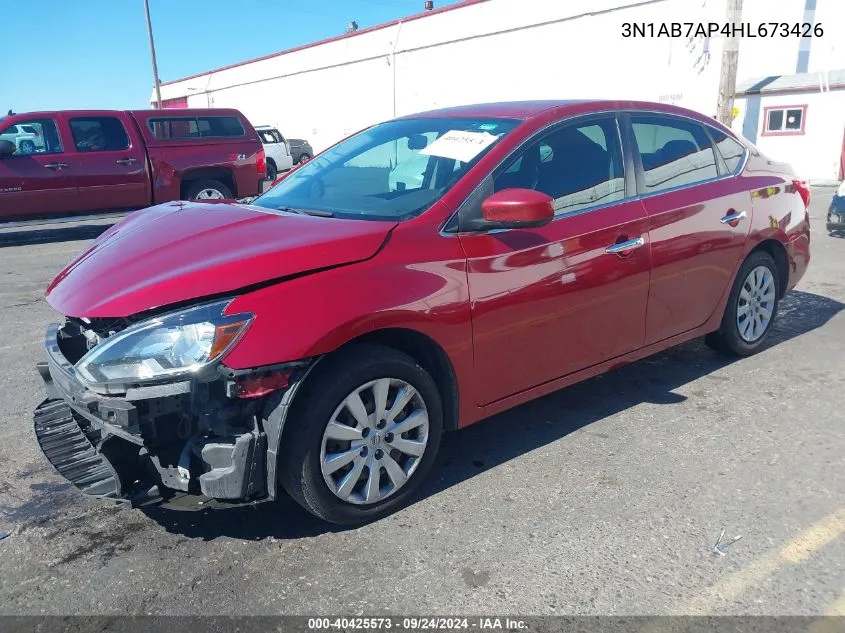 3N1AB7AP4HL673426 2017 Nissan Sentra Sv