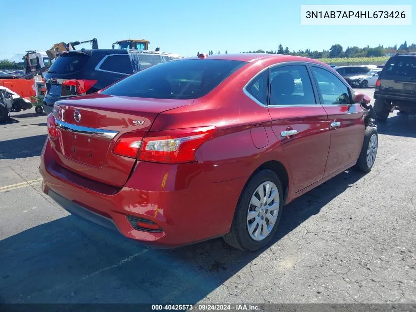 2017 Nissan Sentra Sv VIN: 3N1AB7AP4HL673426 Lot: 40425573