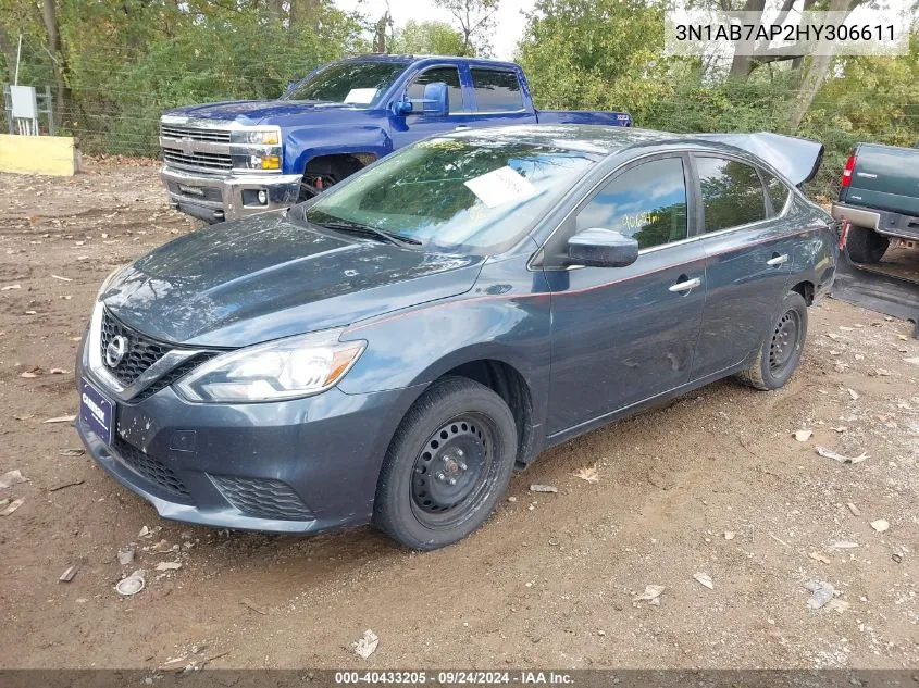 3N1AB7AP2HY306611 2017 Nissan Sentra Sv