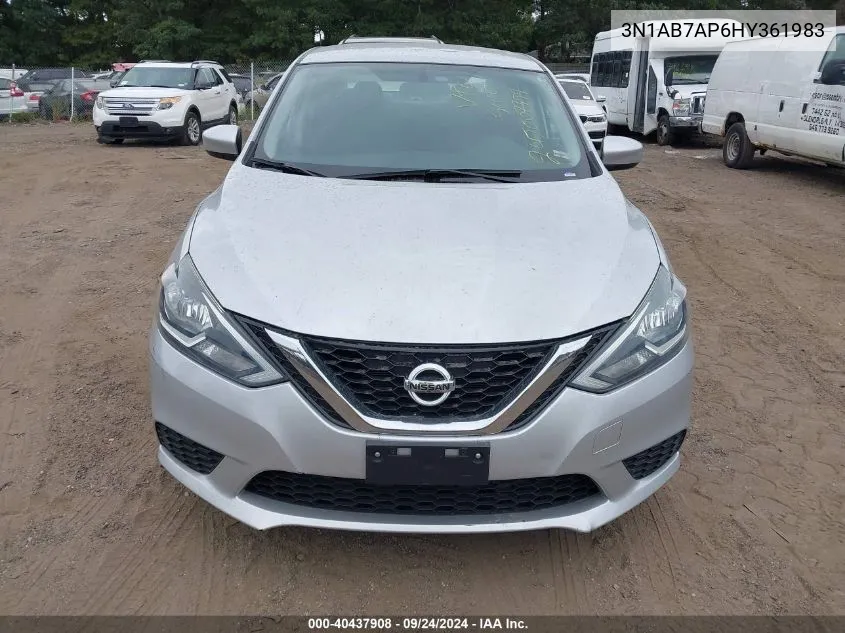 3N1AB7AP6HY361983 2017 Nissan Sentra Sv