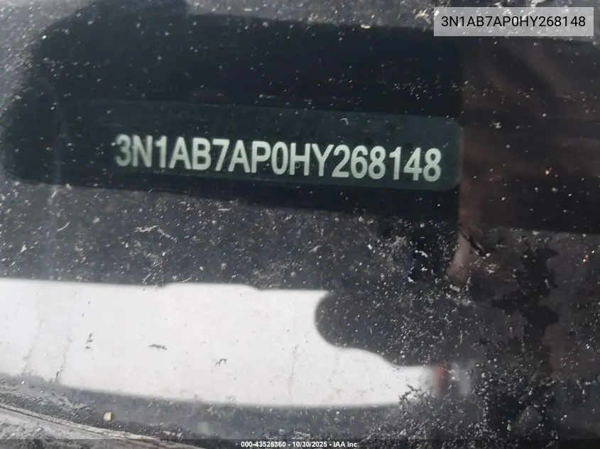 3N1AB7AP0HY268148 2017 Nissan Sentra Sv