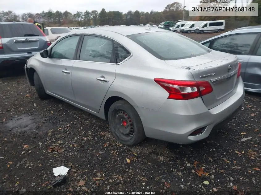 3N1AB7AP0HY268148 2017 Nissan Sentra Sv