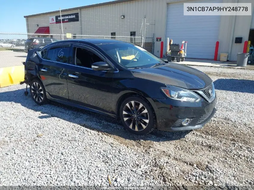 3N1CB7AP9HY248778 2017 Nissan Sentra Sr Turbo