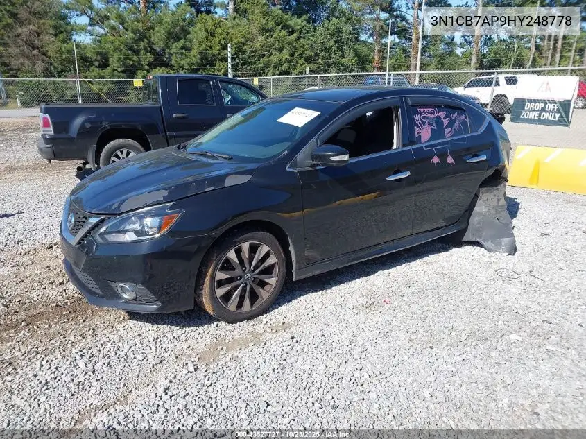 3N1CB7AP9HY248778 2017 Nissan Sentra Sr Turbo
