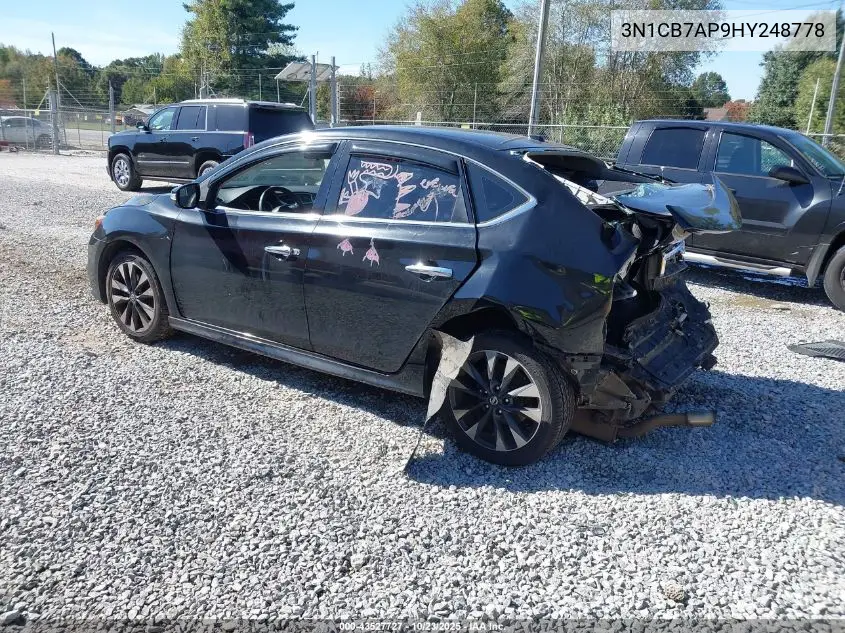 3N1CB7AP9HY248778 2017 Nissan Sentra Sr Turbo