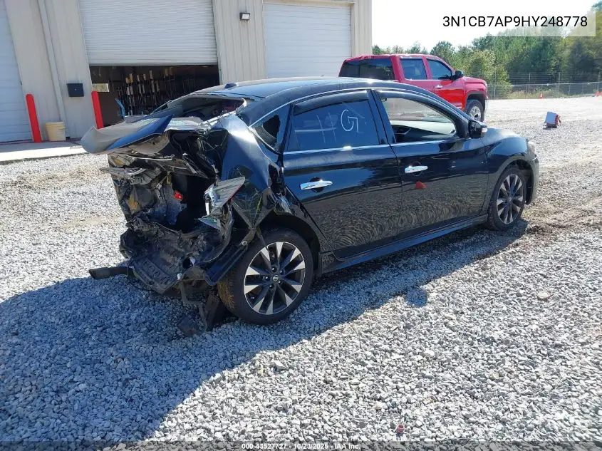 3N1CB7AP9HY248778 2017 Nissan Sentra Sr Turbo