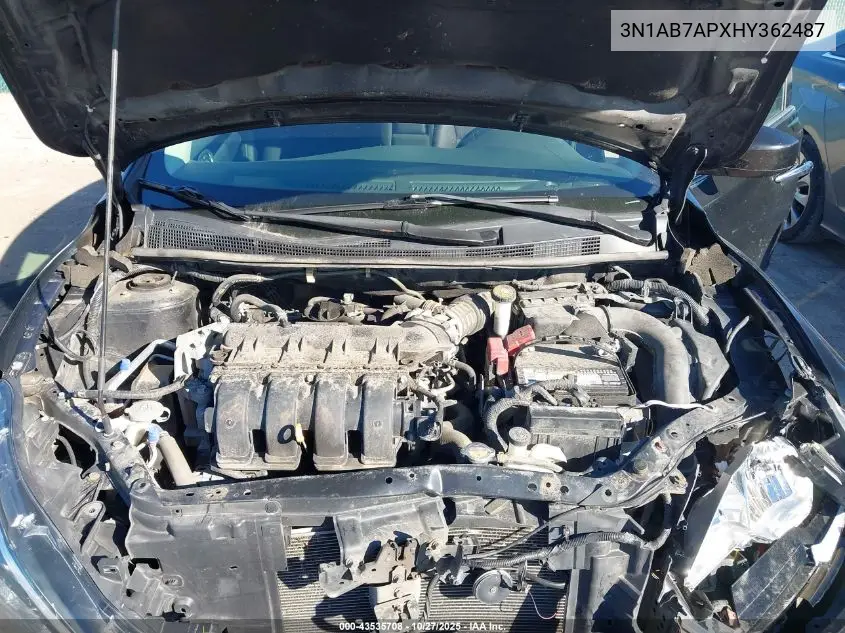 3N1AB7APXHY362487 2017 Nissan Sentra Sv