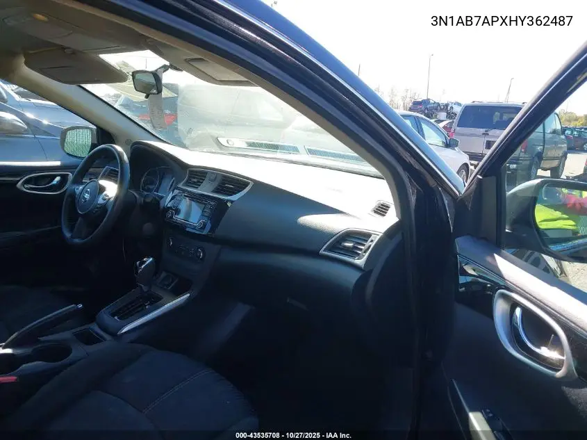 3N1AB7APXHY362487 2017 Nissan Sentra Sv