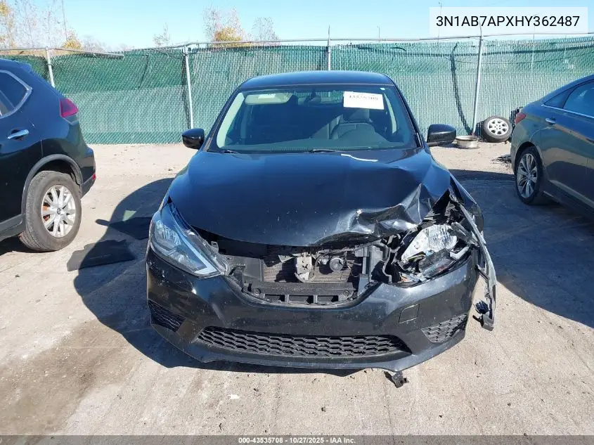 3N1AB7APXHY362487 2017 Nissan Sentra Sv