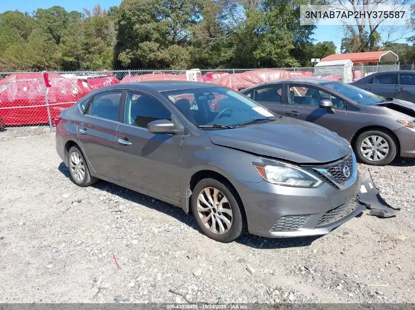 3N1AB7AP2HY375587 2017 Nissan Sentra Sv