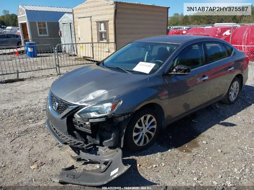 3N1AB7AP2HY375587 2017 Nissan Sentra Sv