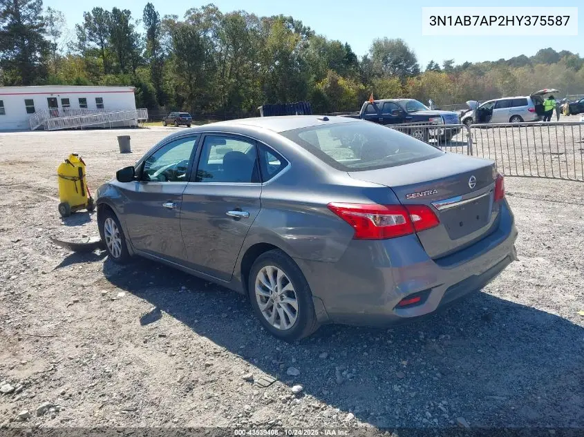 3N1AB7AP2HY375587 2017 Nissan Sentra Sv